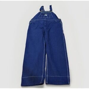 Liberty Mens Blue Denim Bib Overalls Contrast Stitching P313712 40x32 Blue